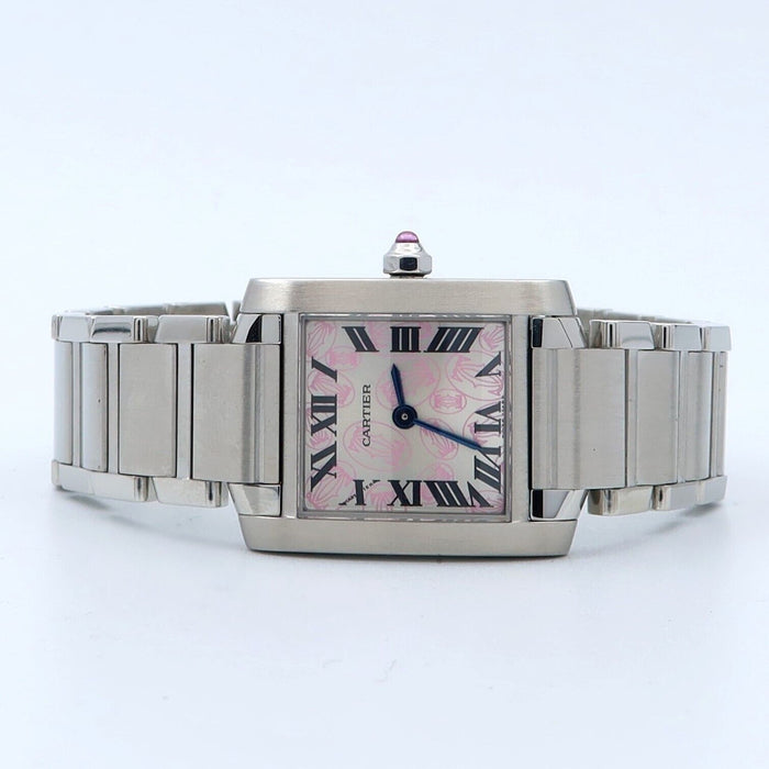 Cartier Tank Française Limited Edition Pink Silver Dial W51031Q3 2384